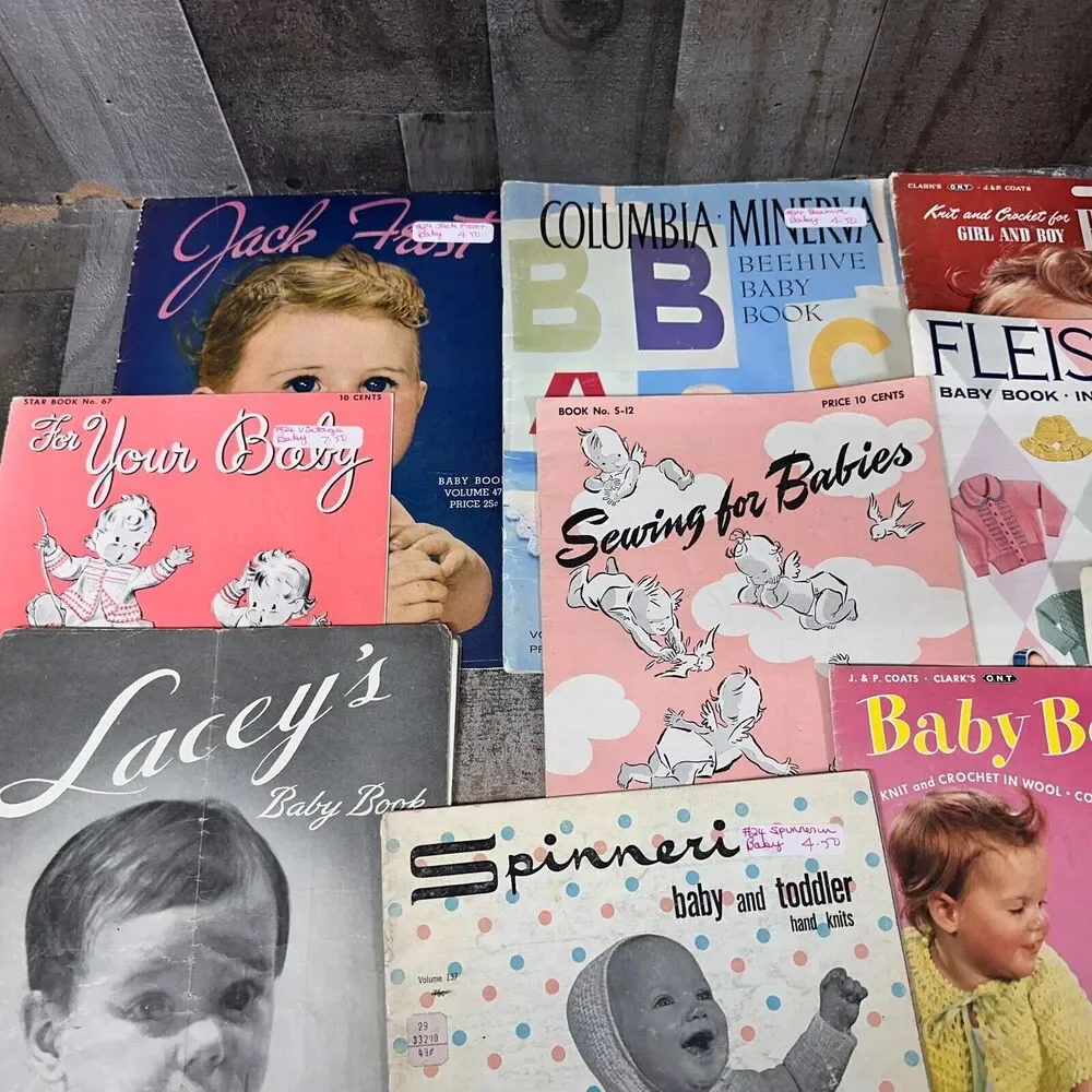 Vintage Baby Books Pattern Sewing Magazines‎ Lot Crafts Handmade Clothing